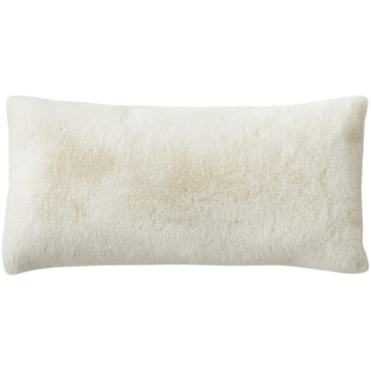 Double-Sided Rabbit Hair Waist Sofa Pillow
