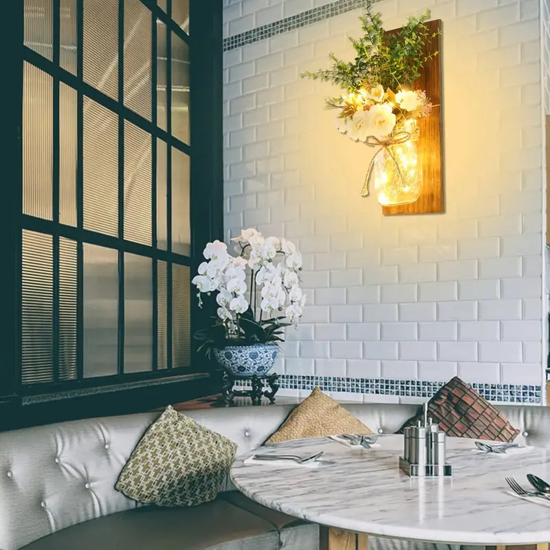 2pcs Set Rustic Easter Wall Decor with LED Fairy Lights