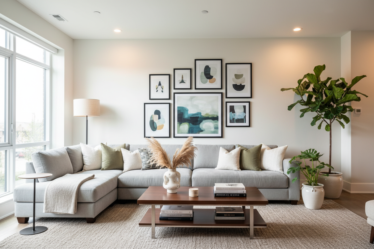 Modern living room home decor